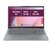 Lenovo IdeaPad Slim 3 16ABR8 - Ordinateur Portable 16'' WUXGA (AMD Ryzen 7 7730U, RAM 16Go, SSD 512Go, AMD Radeon Graphics, Windows 11 Home) Clavier AZERTY Français - Gris