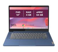 Lenovo IdeaPad Slim 3 Chromebook 14M868 - Ordinateur Portable 14'' FHD (MediaTek Kompanio 520, RAM 4Go, SSD 64Go, Arm Mali-G52 2EE MC2 GPU, Chrome OS) Clavier AZERTY Français - Bleu
