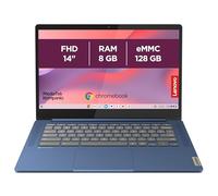 Lenovo IdeaPad Slim 3 Chromebook 14M868 - Ordinateur Portable 14'' FHD (MediaTek Kompanio 520, RAM 8Go, SSD 128Go, Arm Mali-G52 2EE MC2 GPU, Chrome OS) Clavier AZERTY Français - Bleu