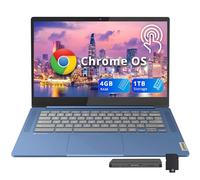 Lenovo IdeaPad Slim 3 Chromebook, écran tactile FHD 14", MediaTek Kompanio 520, 4 Go LPDDR4X, 224 Go de stockage (64 Go eMMC + station d'accueil 160 Go), ARM Mali-G52 2EE MC2, Webcam HD, WiFi 6