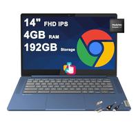 Lenovo IdeaPad Slim 3 Chromebook Ordinateur portable 14" FHD Touch (100 % sRGB) MediaTek 8 cœurs Kompanio 520 4 Go de RAM 196 Go de stockage (64 Go eMMC + carte SD 128 Go) Caméra de confidentialité