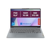 Lenovo IdeaPad Slim 3 Gen 8 Ordinateur Portable 39,6 cm (15.6") FHD Intel Core i5-13420H, RAM 16Go, SSD 512Go, Intel UHD Graphics, Wi-Fi 6, Win 11 Home, Office Trial Clavier AZERTY Espagnol, Arctique