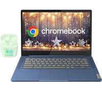 Lenovo IdeaPad Slim 3, Ordinateur portable Chromebook à écran tactile FHD IPS de 14", processeur MediaTek Kompanio 520 8 cœurs, 4 Go de RAM 320 Go de stockage (64 Go eMMC + carte SD 256 Go), système