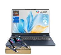 Lenovo IdeaPad Slim 5 Next Gen AI Copilot Ordinateur portable professionnel, écran tactile FHD+ de 16", AMD Ryzen 7 350, 32 Go de RAM DDR5, SSD de 2 To, Ko rétroéclairé, Wi-Fi 7, W11H, ensemble avec