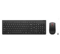 Lenovo Kit Tastiera Full-size e Mouse Wireless RF 1600 DPI Nero con Ricevitore Nano USB