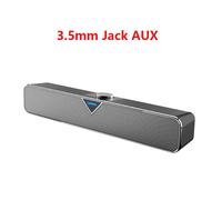 Lenovo Lecoo L102 barre de son TV 3.5mm Aux bureau haut-parleur stéréo filaire maison Surround pour PC théâtre TV haut-parleur de musique - Type 1pc 3.5mm version