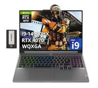 Lenovo Legion 5 Ordinateur portable de jeu 16" WQXGA 165 Hz, Intel i9-14900HX, 64 Go DDR5, 2 To SSD, NVIDIA GeForce RTX 4070 8 Go GDDR6, clavier rétroéclairé RVB, Wi-Fi 6E, Windows 11 Pro, gris
