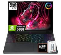 Lenovo Legion 5 Ordinateur portable de jeu WQXGA OLED 165 Hz, NVIDIA GeForce RTX 5060 8 Go GDDR7, AMD Ryzen 7-260 (> Intel i9-13905H), WiFi 7, rétroéclairage RVB, Win11 Home, W/PSD 128 Go (32 Go, SSD