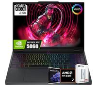 Lenovo Legion 5 Ordinateur portable de jeu WQXGA OLED 165 Hz, NVIDIA GeForce RTX 5060 8 Go GDDR7, AMD Ryzen 7-260 (> Intel i9-13905H), WiFi 7, rétroéclairage RVB, Win11 PRO, W/PSD 128 Go (16 Go | 512