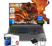 Lenovo Legion 5i Ordinateur portable de jeu avec lecteur CD/DVD externe et Office Lifetime, écran 16" 165 Hz, Intel 24-Core i9-14900HX, RTX 4060, KB rétroéclairé, Win 11 Pro, avec accessoires (64 Go