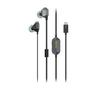 Lenovo Legion RGB Gaming Écouteurs Intra-Auriculaires avec Son Surround USB-C E510-7.1, Audio Haute résolution, contrôleur intégré avec lumières RVB - Compatible avec PC, Tablette, téléphone