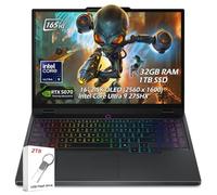 Lenovo Legion Pro 5i Ordinateur portable de jeu - Intel Core Ultra 9 275HX - 16" WQXGA OLED 165 Hz - NVIDIA GeForce RTX 5070 - 32 Go de RAM 1 To SSD - Rétroéclairé KB Wi-Fi7 Win11 - Eclipse Black