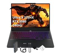 Lenovo Legion Pro 7i Ordinateur portable de jeu 16" WQXGA 240 Hz, Intel Core Ultra 9 275HX, GeForce RTX 5080 16 Go GDDR7, 64 Go DDR5, 5 To de stockage (SSD 4 To et station d'accueil 1 To), clavier