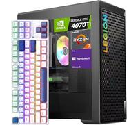 Lenovo Legion Pro Ryzen 7 RTX 4070 Ti Super Extreme Gaming Desktop, AMD Ryzen 7 7700, NVIDIA GeForce RTX 4070 Ti Super, 64 Go de RAM, 2 To SSD, Win 11 Pro, avec ensemble clavier mécanique Machenike