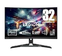 Lenovo Legion R32qc-30 32 Inch, QHD Gaming Monitor with Eyesafe (VA Panel, 180Hz, 0.5 MPRT, HDM 2.1 , DP, FreeSync, HDR10, Integrated Speakers) - Tilt/Lift/Swivel Stand