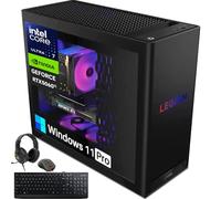 Lenovo Legion Tower 5i Ordinateur de bureau de jeu, Intel Ultra 7 265F (20 cœurs, jusqu'à 5,3 GHz), NVIDIA RTX 5060Ti, 64 Go DDR5-5600 MT/S, 4 To SSD, Wi-Fi 6E, Windows 11 Pro, avec casque et souris