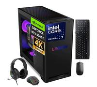 Lenovo Legion Tower 5i Ordinateur de bureau de jeu, Intel Ultra 7 265F (20 cœurs, jusqu'à 5,3 GHz), NVIDIA RTX 5060Ti, 64 Go DDR5 5600 MHz, SSD PCIe 2 To, WiFi 6E, HDMI 2.1, DisplayPort 2.1, Windows