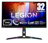 Lenovo Legion Y32p-30 - Écran Gaming 31.5" 4K UHD avec EyeSafe (IPS, 144 Hz, 0.2ms, HDMI DP USB-C + Câbles, FreeSync Premium, HDR400, Haut-Parleurs) Réglage en Inclinaison/Hauteur/Rotation - Noir