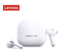 Lenovo LivePods LP40 écouteurs semi-intra-auriculaires Bleutooth 5.0, Casque sans fil de sport avec suppression du bruit Blanc