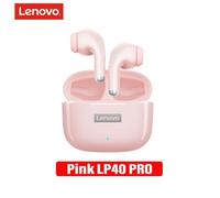 Lenovo LP40 Pro Écouteurs intra-auriculaires sans fil Bluetooth 5.1 25 heures de lecture Charge rapide Contrôle tactile (Rose)
