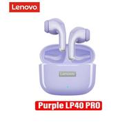 Lenovo LP40 Pro Écouteurs intra-auriculaires sans fil Bluetooth 5.1 25 heures de lecture Charge rapide Contrôle tactile (Violet)