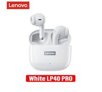 Lenovo LP40 Pro Écouteurs intra-auriculaires sans fil Bluetooth 5.1 25 heures de lecture Charge rapide Contrôle tactile (Blanc)