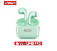 Lenovo LP40 Pro Écouteurs intra-auriculaires sans fil Bluetooth 5.1 25 heures de lecture Charge rapide Contrôle tactile (Vert)