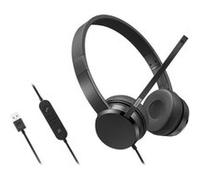 Lenovo - Micro-casque - sur-oreille - filaire - USB-A - noir - CRU - pour ThinkCentre M60q Chromebox; M70t Gen 3; ThinkCentre neo 70; ThinkPad E14 Gen 3 Noir G
