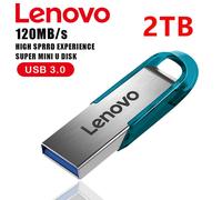 Lenovo-Mini clé USB 3.0 en métal haute vitesse, clé USB portable, mémoire étanche, disque U de stockage, 1 To, 512 Go, 2 To 128GB Black