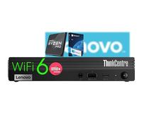 Lenovo Mini PC de bureau, processeur AMD Ryzen 5 Pro, 16 Go DDR4, 512 Go PCIe SSD, Wi-Fi 6, Bluetooth 5, USB-C, HDMI, DisplayPort, RJ-45, Windows 11 Pro - Bureau ultra compact et productif