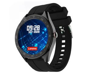 LENOVO Montre connectée à cadran rond, Noir