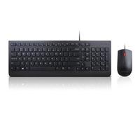 Lenovo | Noir | Essential | Essential Wired Keyboard and Mouse Combo - US English with Euro symbol | Ensemble clavier et souris | Filaire | Souris incluse | US | Noir | USB | Anglais | Pavé numérique