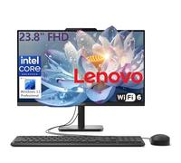Lenovo Ordinateur de bureau tout-en-un 24 pour bureau à domicile, 32 Go de RAM DDR4, 1 To PCIe SSD, processeur Intel 4 cœurs (Beat i3-1110G4), FHD AIO 23,8", WiFi 6, Bluetooth, RJ-45, HDMI, Windows 11