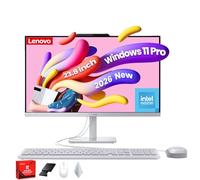 Lenovo Ordinateur de bureau tout-en-un A100 - Écran FHD de 23,8", processeur Intel N100, Wi-Fi 6, clavier et souris, Windows 11 Pro, pour la maison et l'école, 16 Go de RAM 512 Go SSD