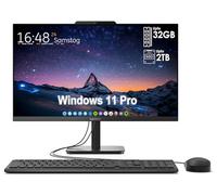 Lenovo Ordinateur de bureau tout-en-un avec processeur Intel 4 cœurs | Écran Full HD de 24 po | RAM DDR4 16 Go, SSD PCIe 512 Go | WiFi 6 | Bluetooth | USB, ports Ethernet | Windows 11 Pro | Sortie
