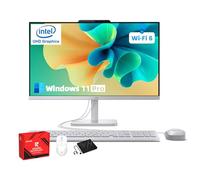 Lenovo Ordinateur de bureau tout-en-un - Écran IPS FHD de 23,8", processeur Intel N100, carte graphique Intel UHD, Wi-Fi 6, clavier et souris filaires, webcam HD, Windows 11 Pro, avec accessoires (16