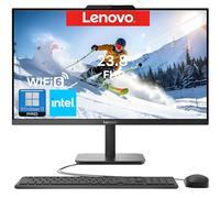 Lenovo Ordinateur de bureau tout-en-un FHD 23,8" pour la maison et le travail, Intel N100 (jusqu'à 3,4 GHz), 8 Go de RAM, 512 Go SSD, carte graphique Intel UHD, RJ45, Bluetooth, HDMI, Wi-Fi, clavier