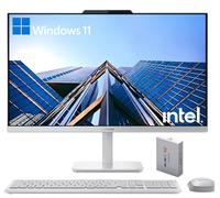 Lenovo Ordinateur de bureau tout-en-un FHD 24" pour la maison et le bureau, processeur Intel, 16 Go de RAM, 500 Go externe + 128 Go PCIe, HDMI, Bluetooth 5.2, AIO d'affaires, Vent-Hear, clavier et