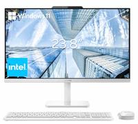 Lenovo Ordinateur de bureau tout-en-un FHD de 61 cm pour la maison et le bureau, processeur Intel, 16 Go de RAM, SSD PCIe 256 Go, HDMI, WiFi 6, AIO d'affaires, Bluetooth 5.2, Vent-Hear, KB et souris
