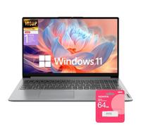 Lenovo Ordinateur portable 15" avec Lifetime Office 365 pour le Web, 8 Go de RAM, 256 Go SSD + 128 Go de stockage eMMC, processeur Intel, pavé numérique 10 touches, Windows 11 Home, USB externe 64 Go