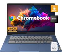 Lenovo Ordinateur portable Chromebook 14 FHD IPS avec écran tactile PC 8 cœurs MediaTek Kompanio 520, 4 Go de RAM, 64 Go eMMC, Chrome OS, Wi-Fi 6, longue durée de vie, USB-C