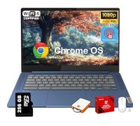 Lenovo Ordinateur portable Chromebook IdeaPad Slim 3 pour étudiants - Écran tactile FHD 14", MediaTek Kompanio 520 8 cœurs, léger, 4 Go de RAM, 64 Go eMMC et carte micro SD de 256 Go, Wi-Fi 6, Chome