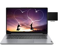 Lenovo Ordinateur portable HD 14" 1i, Intel Dual Core Celeron N4020, 4 Go de RAM, webcam, HDMI, 1 an Office 365, 64 Go eMMC Bundle avec SSD NVME 128 Go et tapis de souris GalliumPi