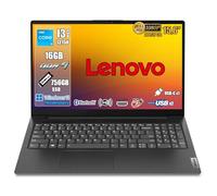 Lenovo Ordinateur portable i3 1315U, ordinateur portable avec 16 Go DDR4 3200 Mhz, écran FHD 15,6", SSD 756 Go NVMe, Wi-Fi 6, Bt 5.2, USB 3.2 Type-C, Win11 Pro, ordinateur portable, ordinateur