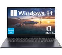 Lenovo Ordinateur portable Ideapad, écran FHD de 15,6", processeur Intel Pentium Silver N6000, Windows 11 Home, 12 Go de RAM, 256 Go SSD, 1 an Microsoft 365 Personal, USB Type-C, longue durée de vie,
