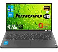 Lenovo, Ordinateur Portable Prêt à l'Emploi, Écran FHD 15,6", CPU Intel N4500, RAM 16 Go, SSD M2 750 Go, Windows 11 Pro, Ordinateur Portable avec Paquet Office 2021 et Souris