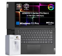 Lenovo Ordinateur portable professionnel V14 AMD Ryzen 7 7730U, 24 Go DDR4 | Écran Full HD 60 Hz de 14 po, caméra HD avec obturateur de confidentialité, audio Dolby, fente de sécurité Kensington
