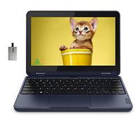Lenovo Ordinateur portable tactile 2 en 1 300 W Gen 3 HD 2022, processeur AMD 3015e, 4 Go de RAM, mémoire flash eMMC 64 Go, carte graphique AMD Radeon, bleu, Win 10 Pro, carte USB Snowbell de 32 Go