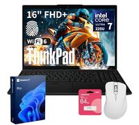 Lenovo Ordinateur portable ThinkPad L16 Business AI, écran tactile FHD+ de 16", Intel Core Ultra 7 255U, 64 Go DDR5, 2 To SSD, empreintes digitales, rétroéclairé, Wi-Fi 6E, longue durée de vie