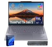 Lenovo Ordinateur portable ThinkPad T14 Business AI, 14 po FHD+ IPS, Intel Core Ultra 7 155U, 32 Go DDR5, 512 Go SSD, webcam 5 MP, empreintes digitales, rétroéclairé, Wi-Fi 6E, Thunderbolt 4, Windows